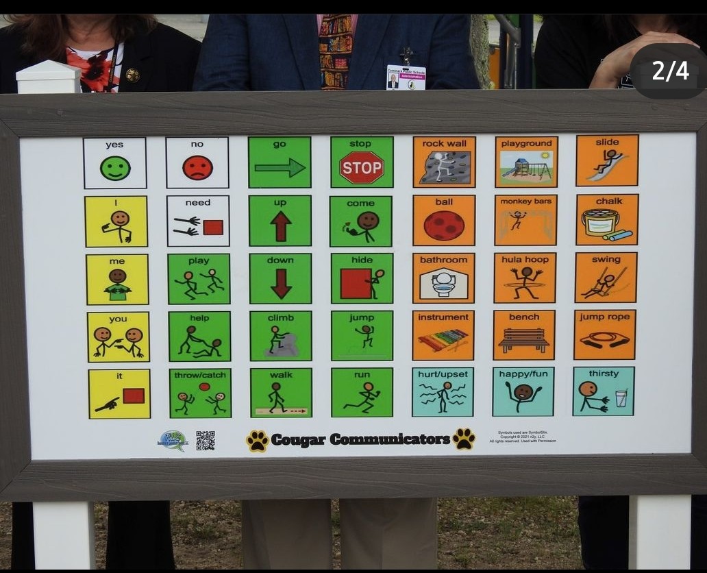 Customized Playground Communication Sign Wood Park Primary School