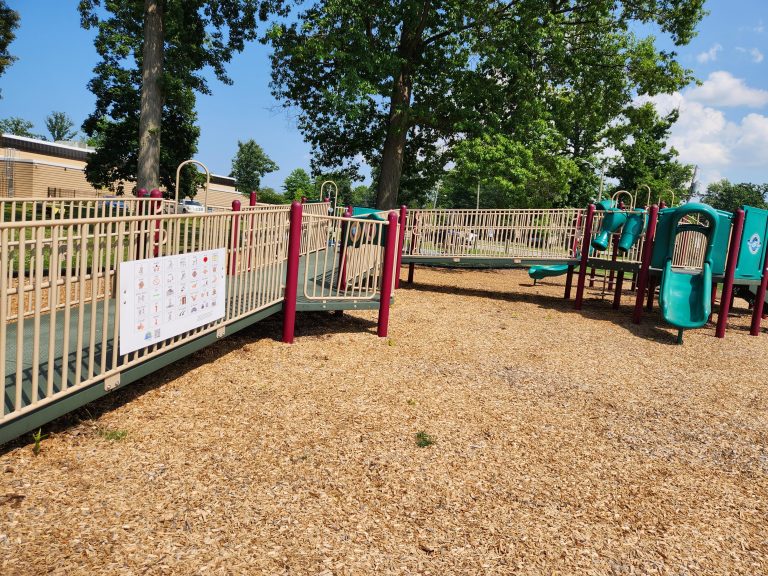 playground with communication board