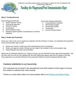 funding ideas of communication boards
