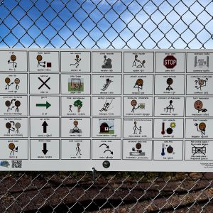 communication board with 4 languages